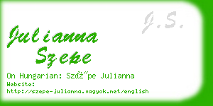 julianna szepe business card